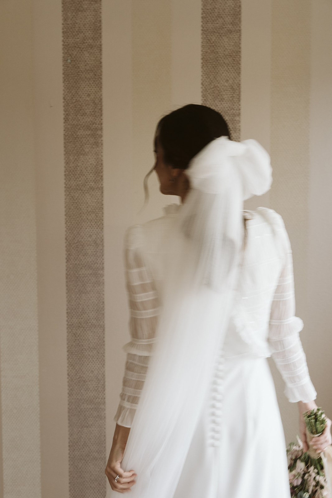 Vestido novia velo