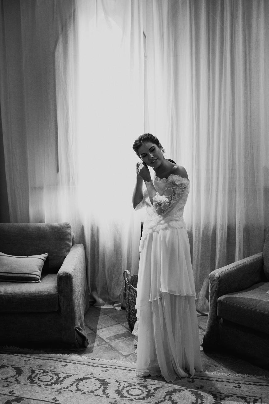 Vestido novia asimétrico