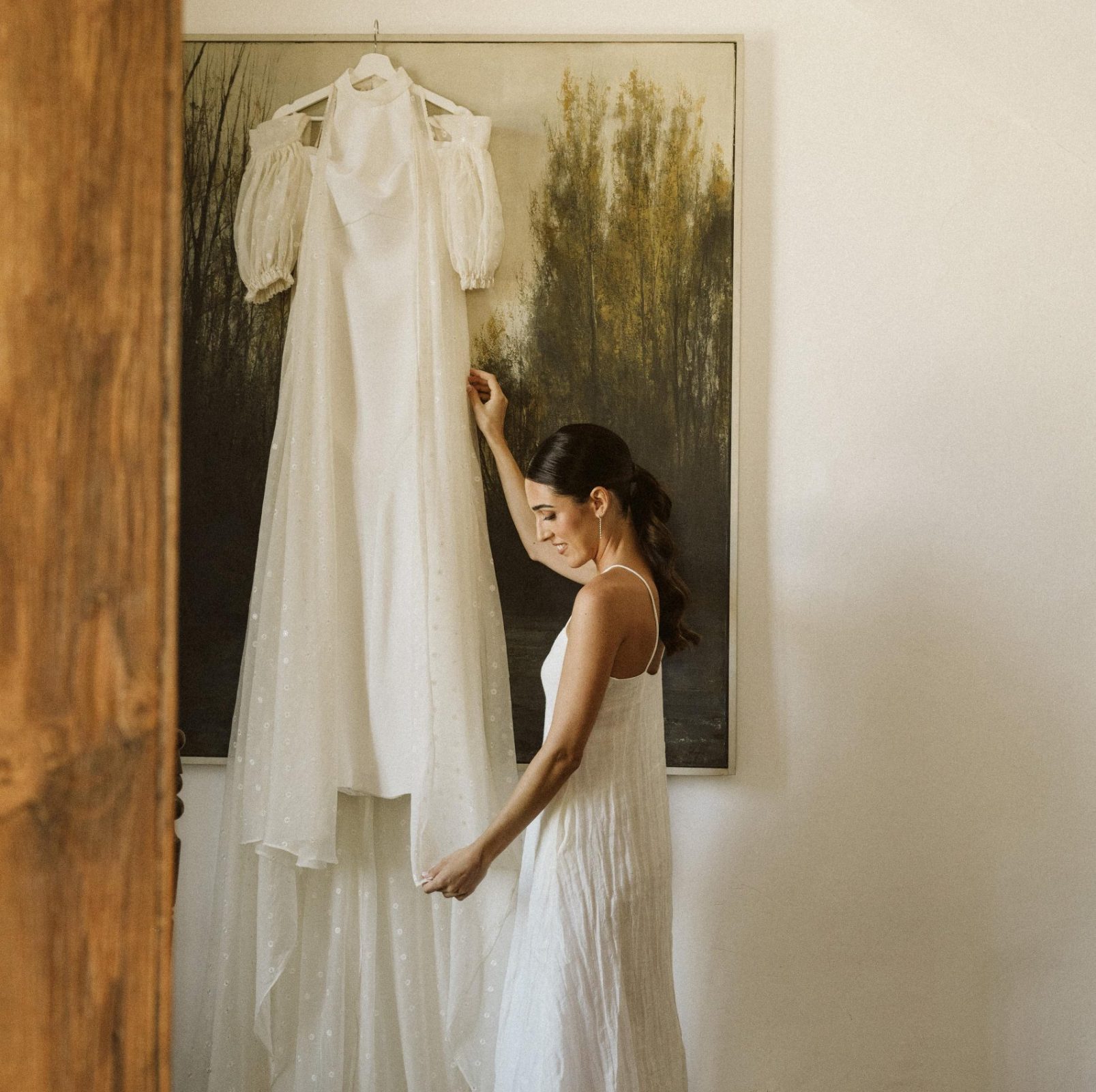 Vestido novia bohomeio rústico