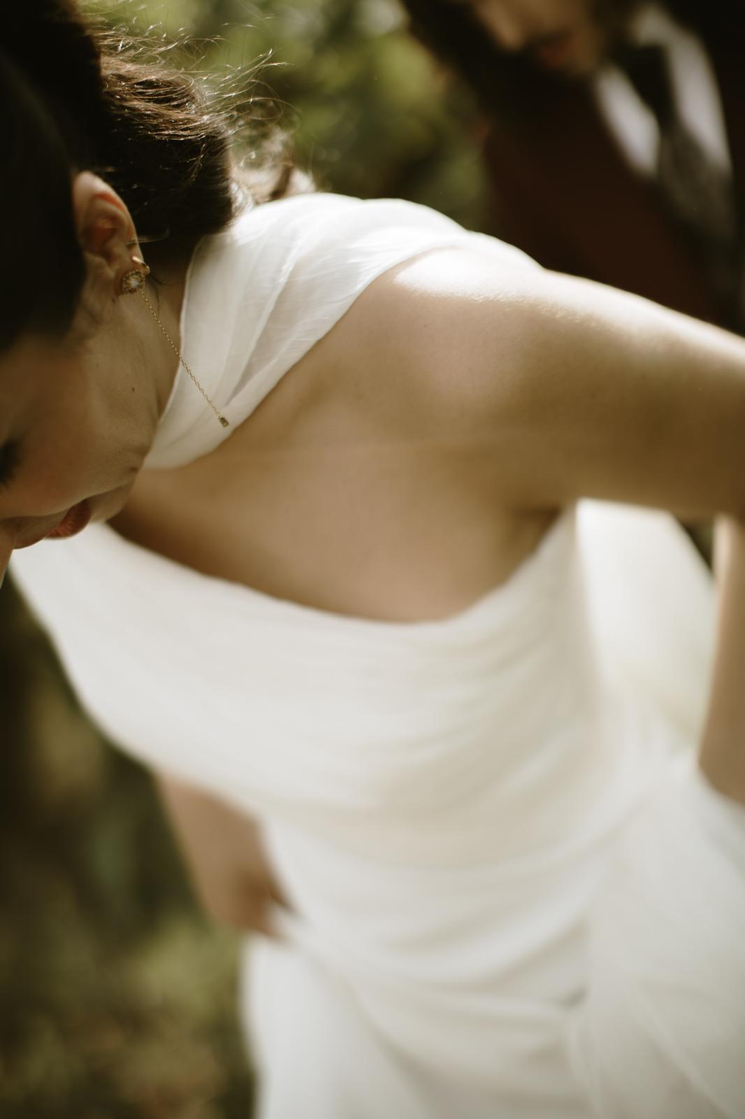 Vestido novia drapeado navarra